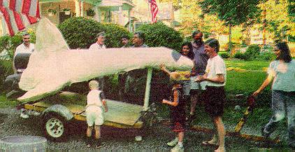 Andrew Hunter's space shuttle float - 1997