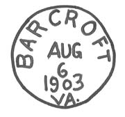 Replica of a Barcroft Postmark